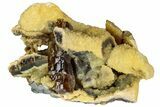 Honey Colored Barite Crystals On Fluorescent Calcite - Elk Creek #227766-2
